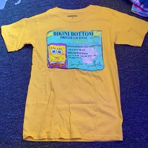 spongebobs license t-shirt